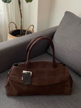 Zara Split Leather Suede Shoulder Bag 6045/410 NWT